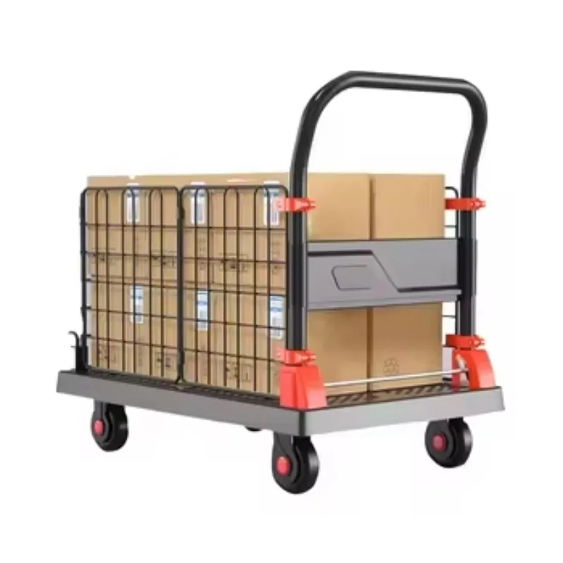 

Handcart Outdoor Easy Folding Handling Trolley Portable Extensible Small Push Cart Hand Truck Trolley