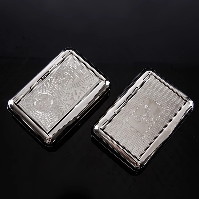 Tobacco Box Humidor Cigarette Case Silver Storage For Herb/Tobacco Cigarette Rolling With Retal Pack