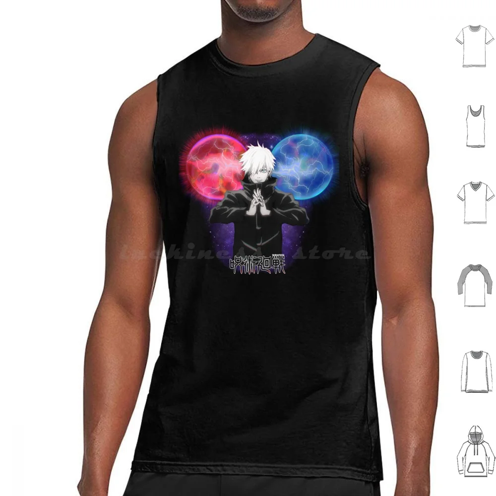 Gojo Satoru Is Going Purple Tank Tops Vest Sleeveless Gojo Satoru Gojo Satoru Satoru Gojo Jujutsu Jujutsu Kaisen Kaise Anime