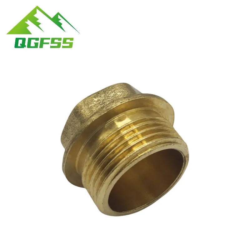 1pcs Brass Pipe Hex Head Brass End Cap Plug Fitting 1/8\