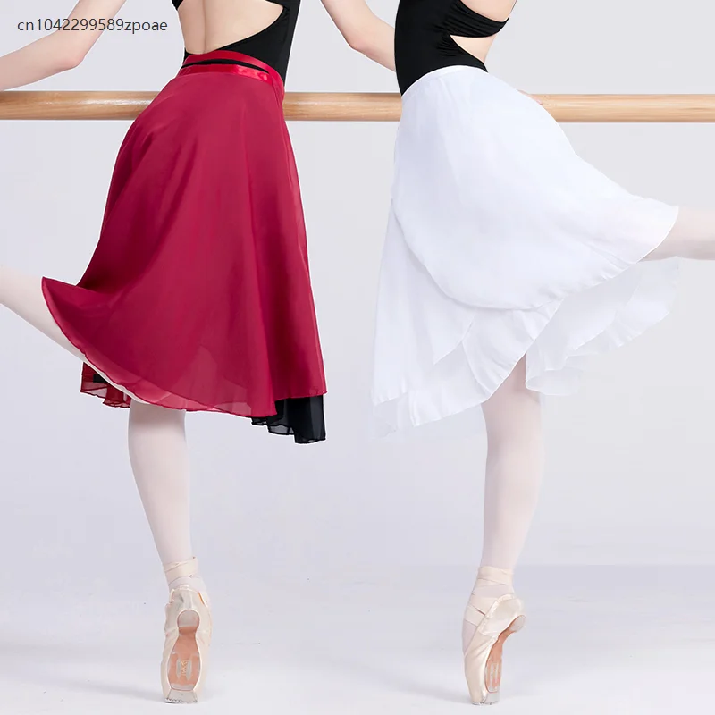 

Women's Ballet Skirt Dance Wrap Skirt Ballet Long Skirt Double Layer Dance Ballet Skirt Dance Costume Dance Training Clothes