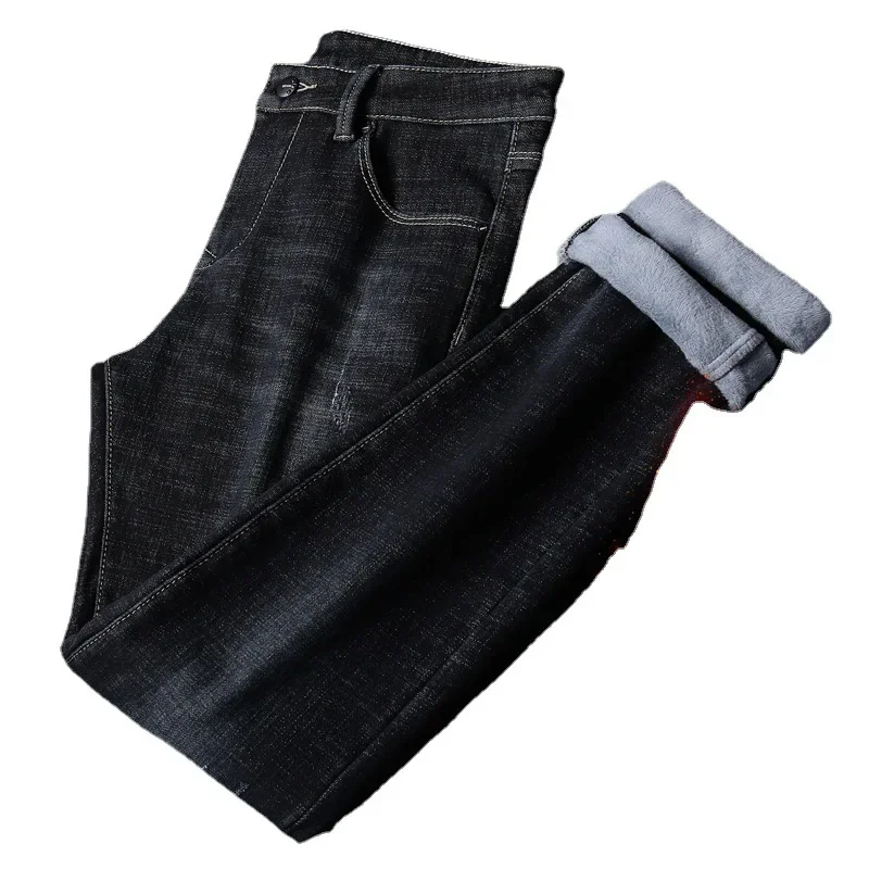 Jeans longs décontractés en coton pour hommes, pantalons de haute qualité, mode masculine, hiver, automne, nouveau, 2023