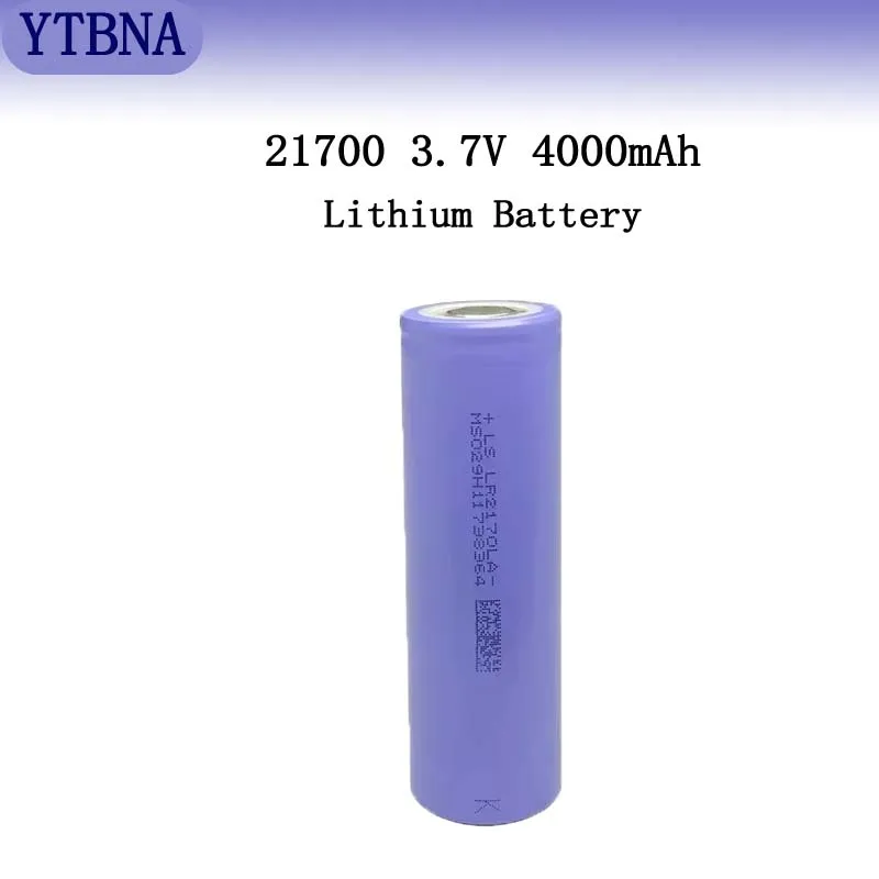 3.7V 21700 Lithium Battery 4000mAh 10C Discharge Electric Screwdriver Tool Battery Solar Street Light Electric Vehicle