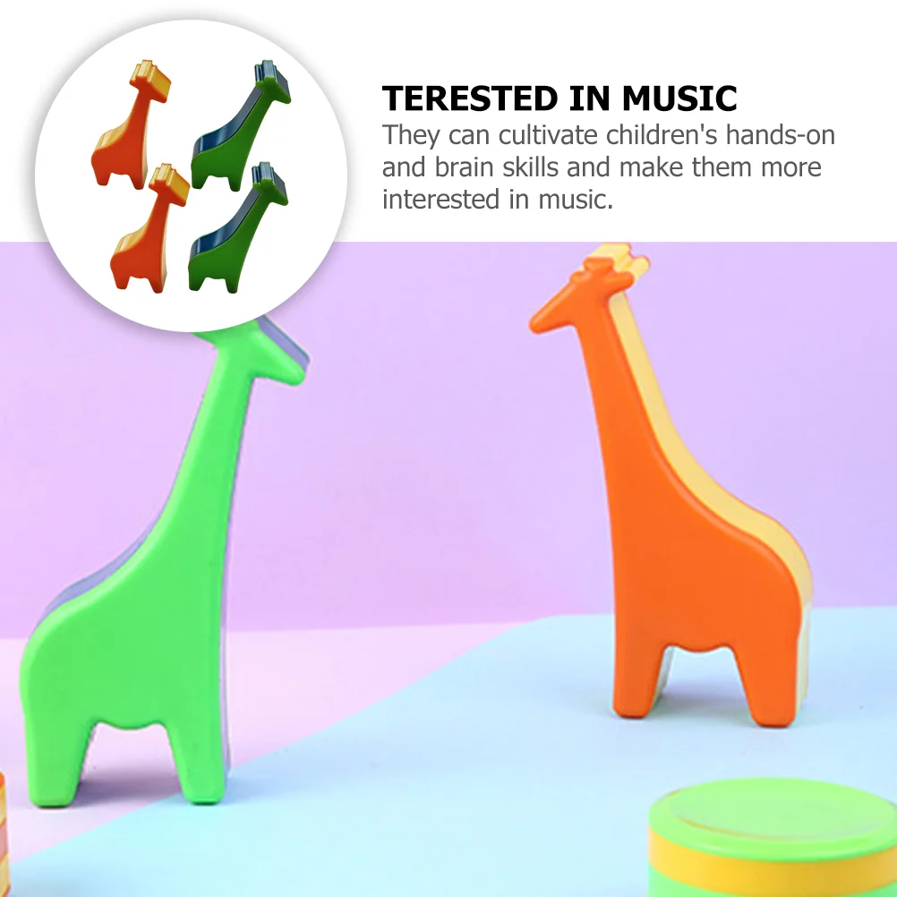 4 Pcs Deer Squealer Sturdy Child Plaything Children Toy Wooden Kids Musical Sand Shaker Instrument Plastic Percussion