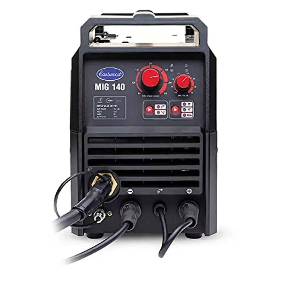 Portable 140A MIG Welder Machine Sheet Metal & Thin Steel Gas Regulator/Hose Lightweight & Easy to Use IGBT Inverter Technology