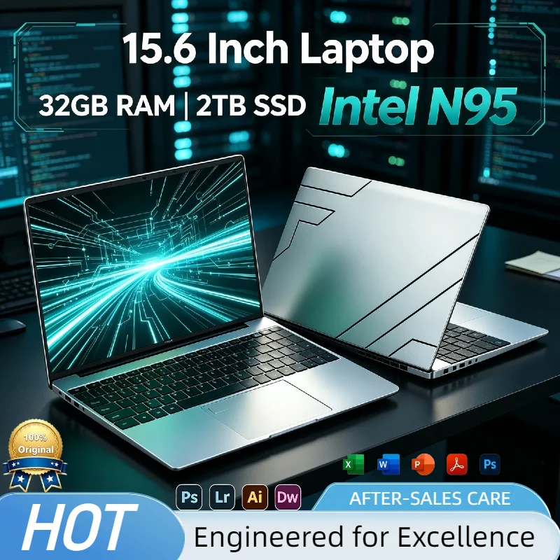 Intel Intel N95 15.6 Inch Gaming Laptop 32GB RAM 2TB SSD Fingerprint Unlock WiFi 6 4K Ultrabook Pro Max Speed - Aliexpress Deal