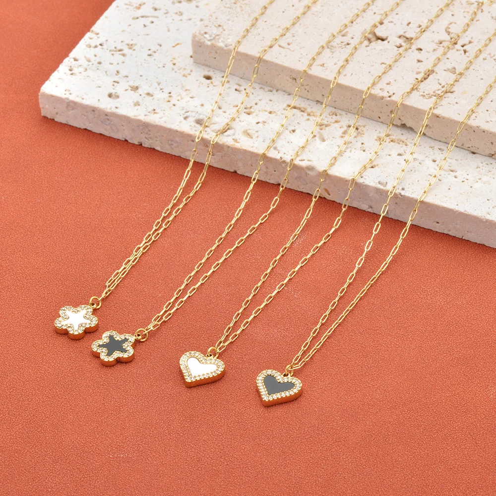 JeeMango Edelstahl-Halskette mit fünfzackigem Stern-Anhänger für Damen, vergoldet, modisches Party-Geschenk, Halskette, Schmuck N26006
