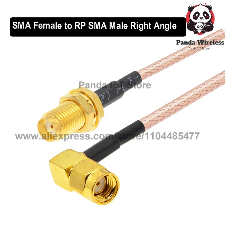 2PCS RG316 RF Coax Pigtail SMA Cable SMA Male Right Angle to SMA Female WIFI Antenna Extension Jumper Cable