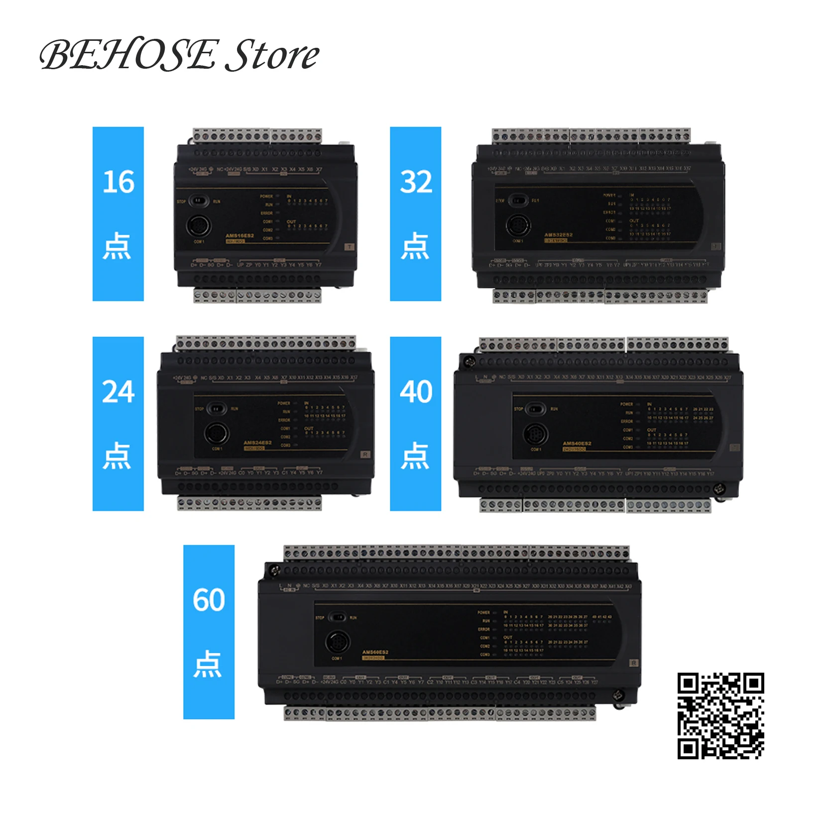 PLC Programmable Controller Compatible with Delta ES2 DVP 16/24/32/40/60 200R/200T