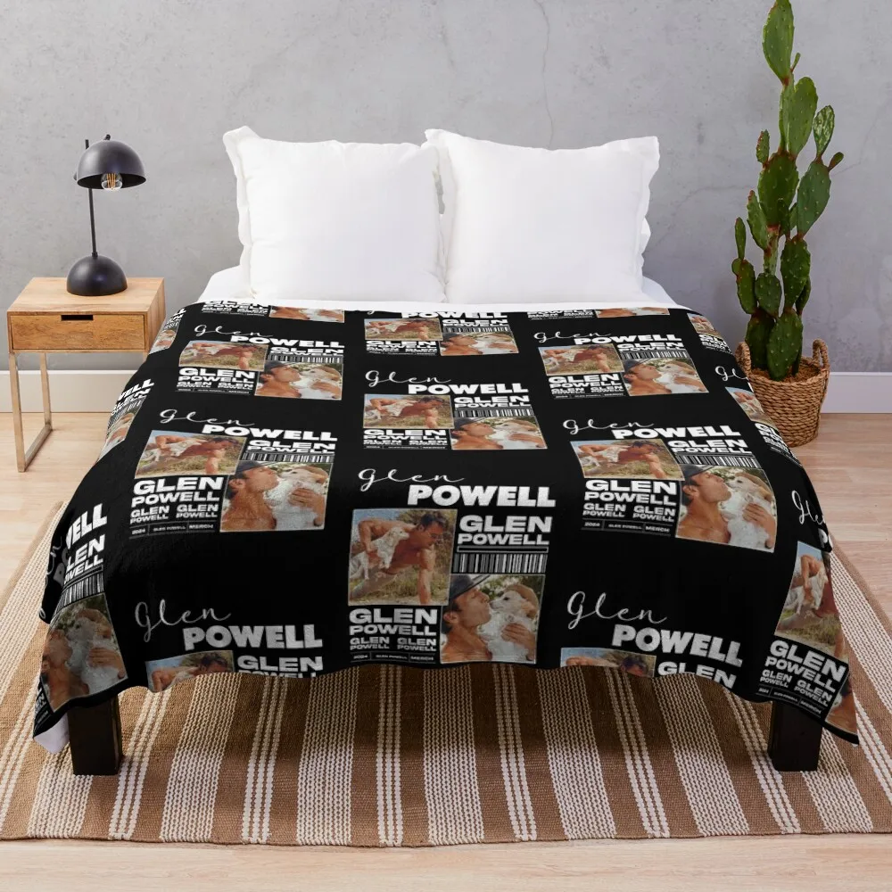 

flen powell retro puppy Throw Blanket Retros Decoratives Blankets