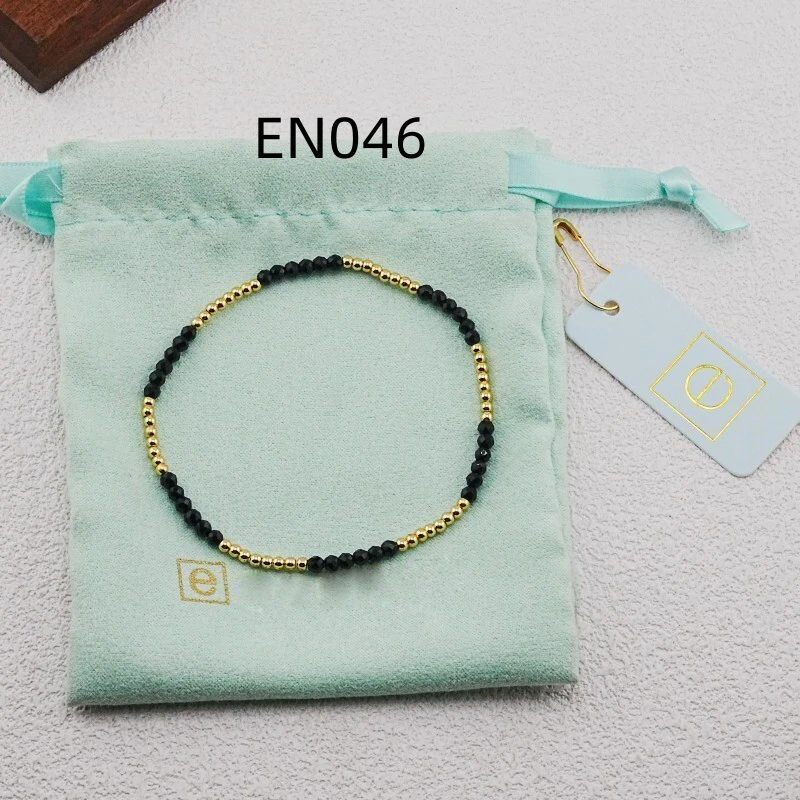 

VKVVA Fashion Jewelry Black Glass Crystal and Gold-plated Bead Bracelet for Women Birthday Gifts, Unique Gift