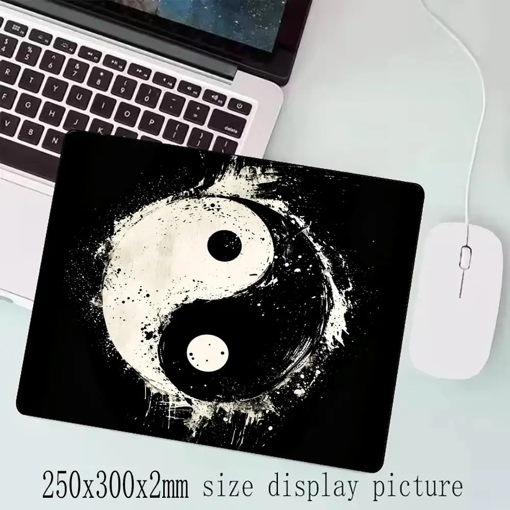 Chinesisches Tai Chi-Diagramm-Mauspad, Mauspad im Yin-Yang-Stil, Computerzubehör, Büro- und Spiel-Schreibtischunterlage, rutschfestes Mauspad