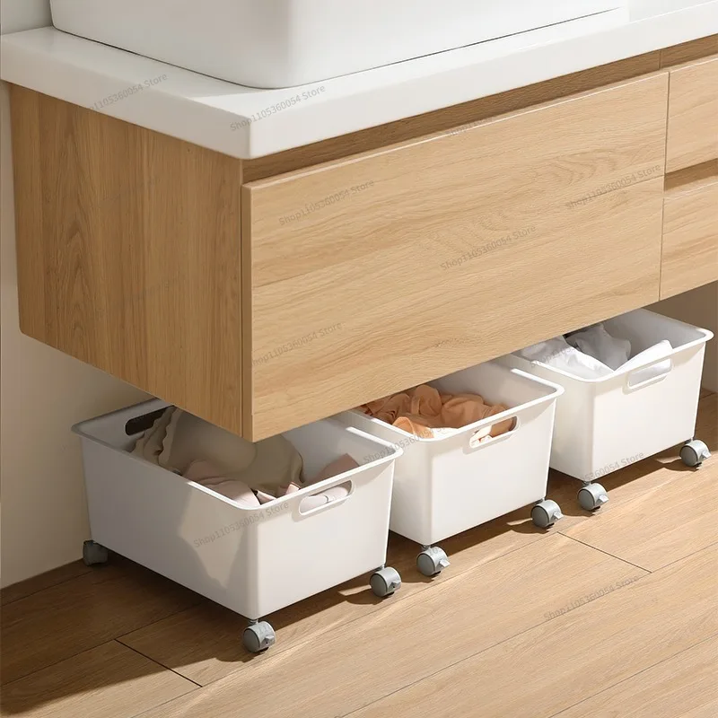 For Wheeled Storage Box, Under-desk Sofa for Books, Textbook Organizer, Classroom Book Box, Roller Box