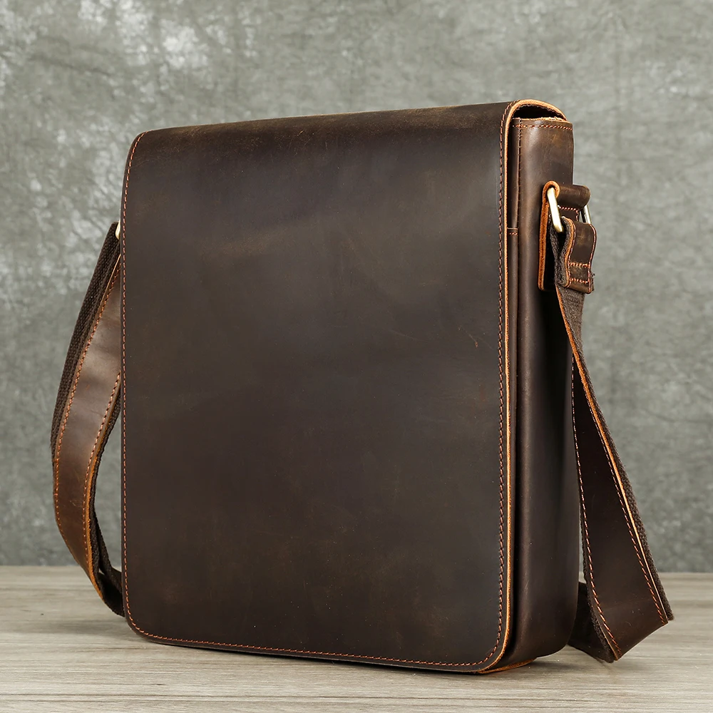 

WESTAL Мужская кожаная сумка-мессенджер Crazy Horse, большая вместительная кожаная сумка через плечо из натуральной кожи для мужчин