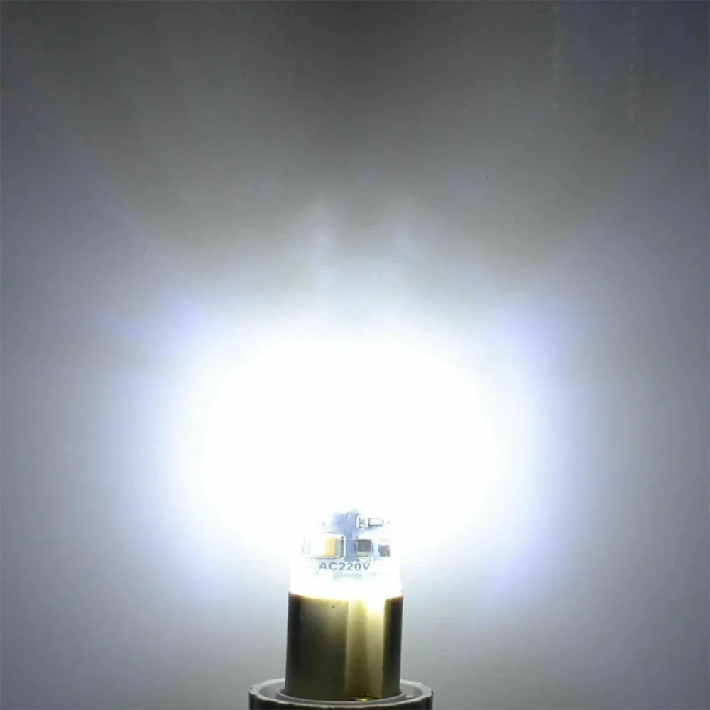 10X Mini AC DC 12V G4 SMD3014 Led Bulb 24led 2W 220V Saving Mini Silicone Lamp 360 Beam Angle Replace Halogen Light Chandelier