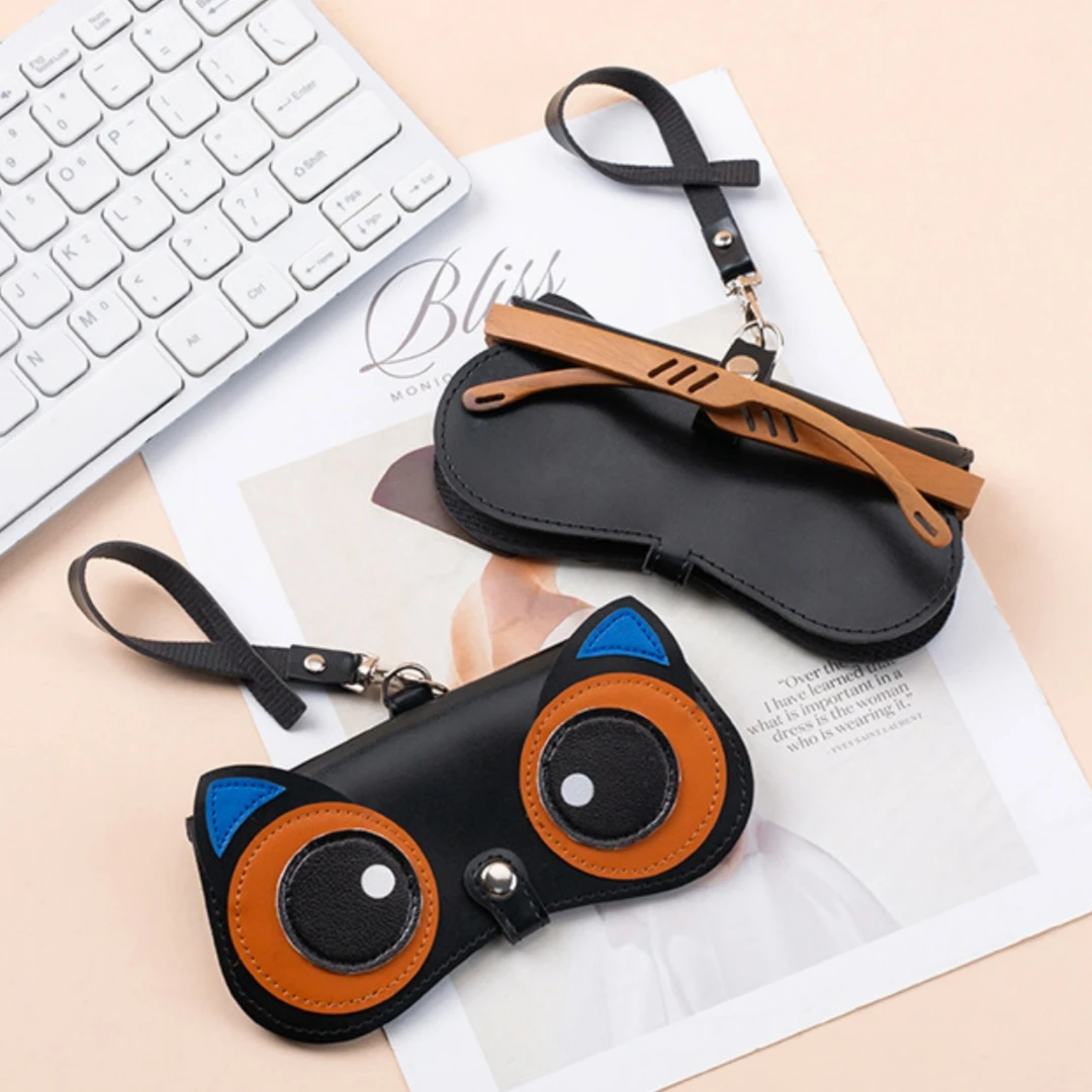 Cartoon Eyeglasses Box Portable Hanging Sunglasses Bag Luxury Design Ladies Eyewear Case Dustproof Hanging Eyeglasses Frame