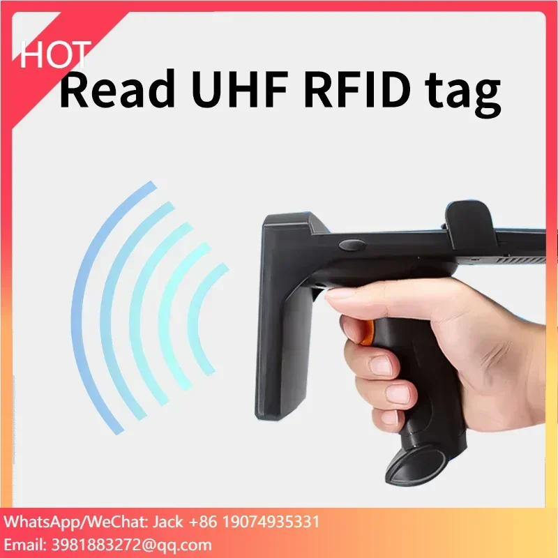 

860-960Mhz 2.4G Wireless Communication UHF RFID 1D/2D Handheld Scanner UHF Bluetooth Reader Support Multi System