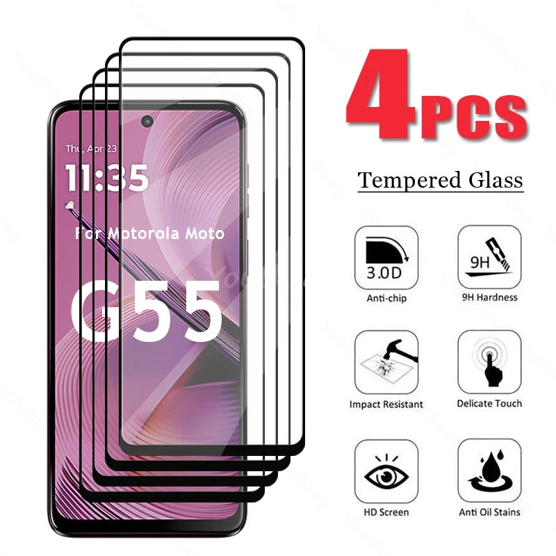 For Motorola Moto G55 Glass Film Screen Protector HD Film Motorola G55 Tempered Glass Moto G55 Glass Tempere Film Anti-Scratch