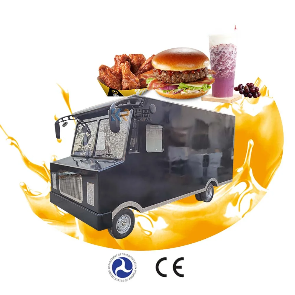 Dot Vin Electric Retro Food Truck, Mobile Coffee Vending, Fast Food Trailer, Full Equipment