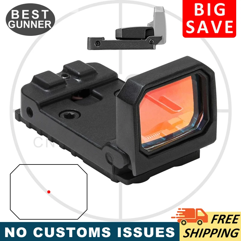 Tactical FlipDot Folding Reflex Red Dot Sight For Hunting Pistol Rifle Shotgun Scope W/RMR Plates&Picatinny Mount 3MOA Dot Sight