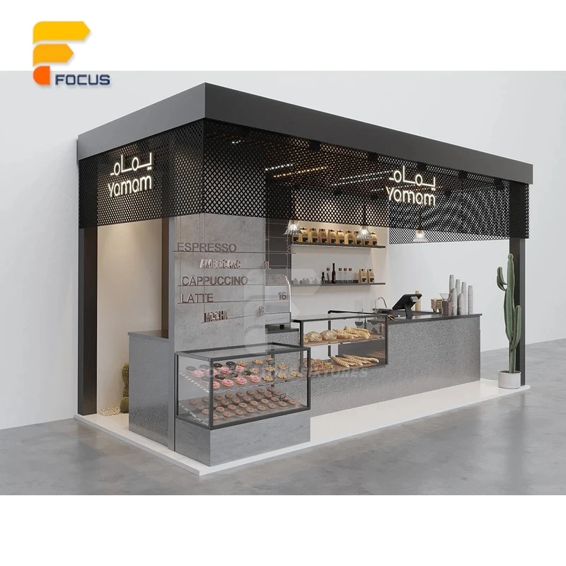 custom.Boutique Glass Commercial Furniture Shop Fitting Solution Cafe Interior Design