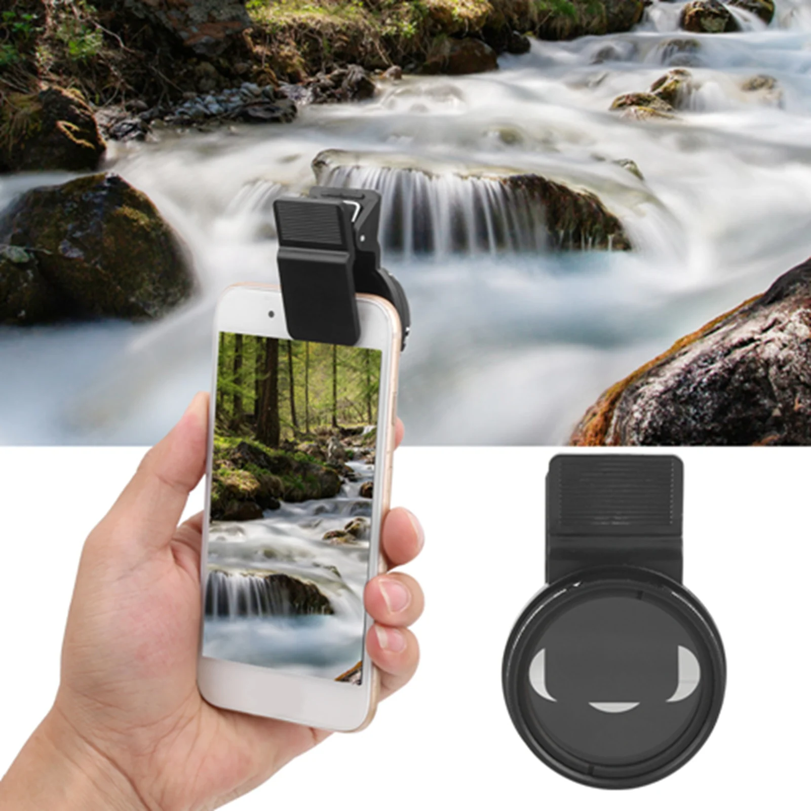 Lens Filter Mobile Phone Lens Filter Veledge 37mm Adjustable ND Lens Filter ND2‑400 Neutral Density for Different Brand Phones