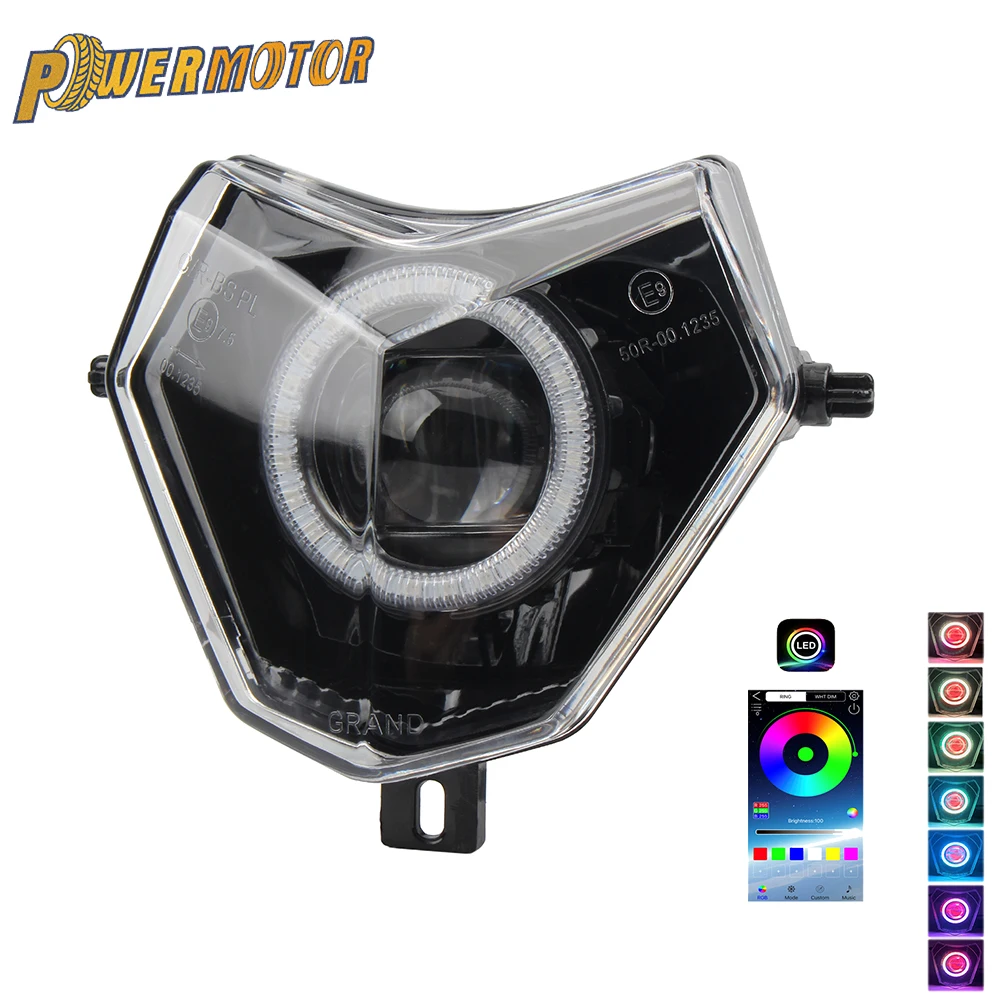 Universal Motorcycle LED Bluetooth Controlled Waterproof Light Strip For Sherco Pit Dirt Bike Motocross Decoration Lighting Kits