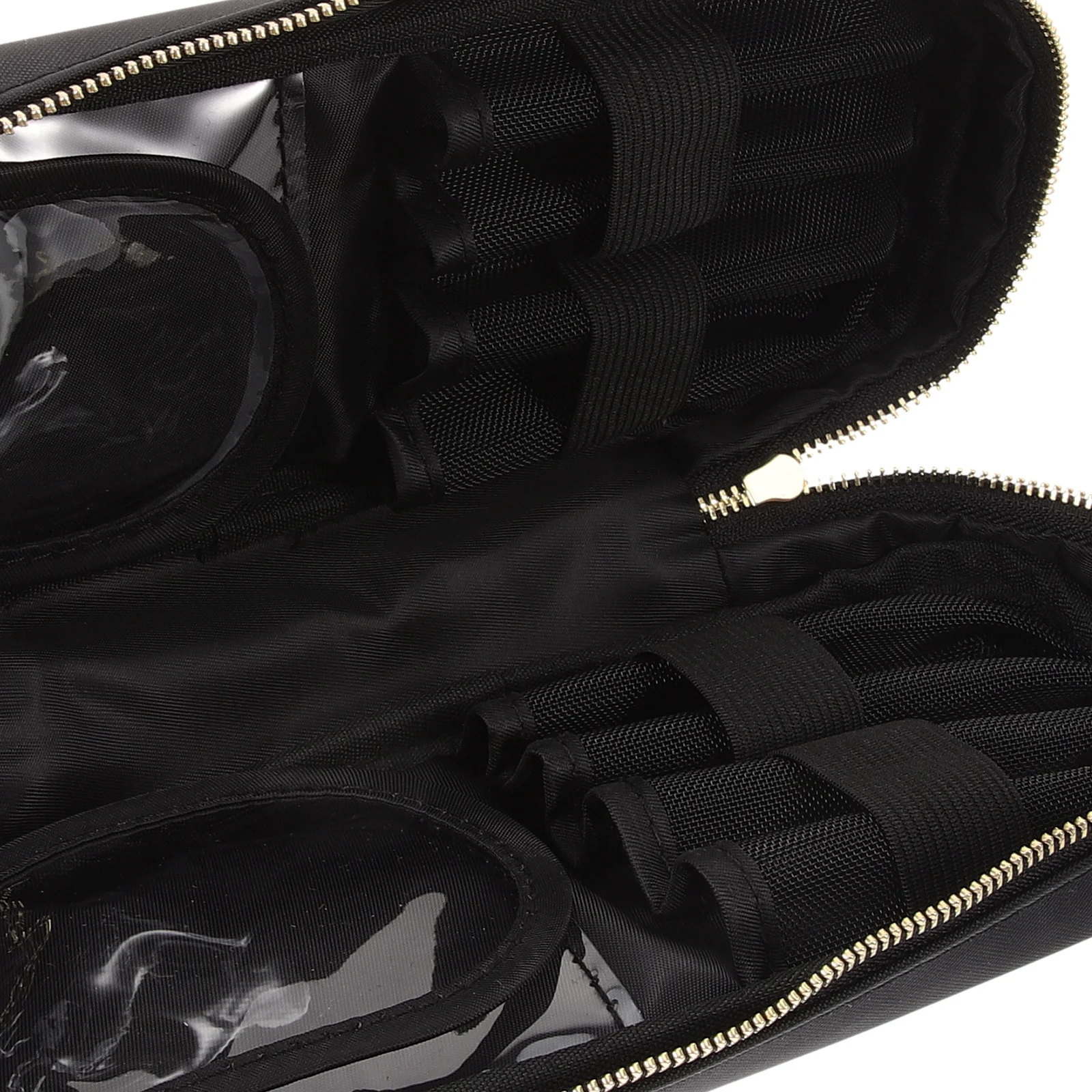 กระเป๋าใส่แปรงแต่งหน้าสำหรับเดินทาง กระเป๋าเก็บของขนาดกะทัดรัด วัสดุอ็อกซ์ฟอร์ดที่ทนทาน ที่ใส่อุปกรณ์พกพาสำหรับใช้งานกลางแจ้ง