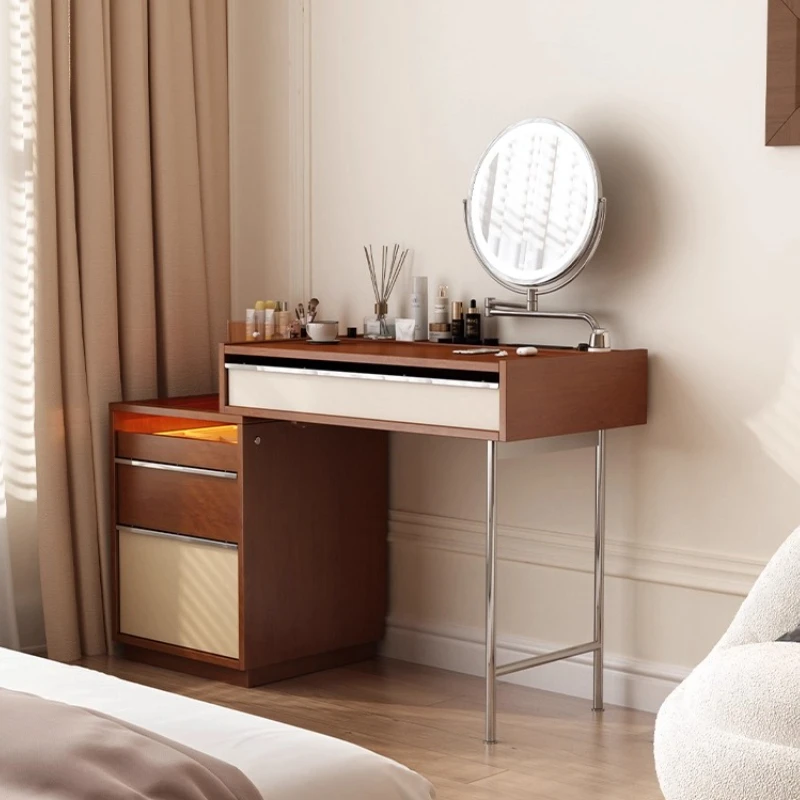 الحديثة الفاخرة ماكياج الغرور منضدة الزينة أدوات الزينة لخزانة أثاث غرفة النوم مضمد تخزين خزانة أدراج مكتب #3