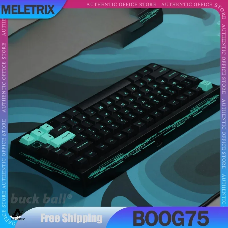 

MELETRIX BOOG75 Keyboard 81key Wired Magnetic Switch Keyboard PBT Keycaps Gasket Office Gamer Keyboards For Windows Mac iOS Gift