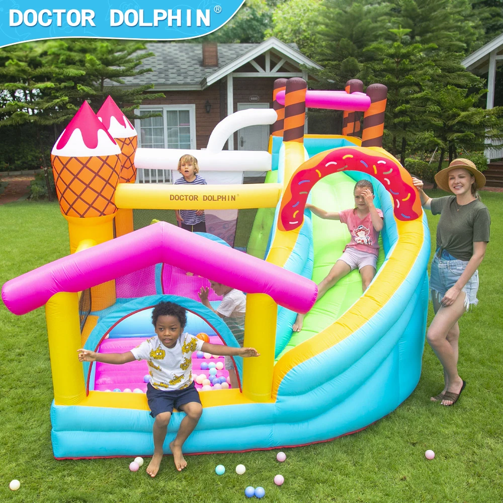 Doctor Dolphin Customization Dessert Balls Pool Party Bounce House Kids Jumping Castle Small Inflatable Bouncer