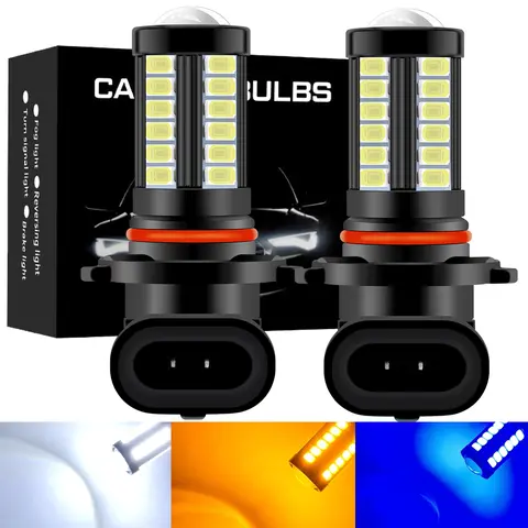 2 bombillas LED antiniebla H11 H8 H9 H16 JP EU 9005 HB3 9006 HB4 PSX24W PSX26W LED 1500LM 6000K luz blanca naranja no para faros