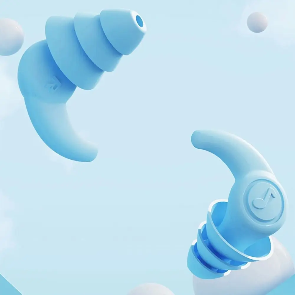 

Noise Reduction Anti Noise Earplugs Waterproof Ear Protector Silicone Ear Plugs Sound Blocking Reusable Swimming Earplugs