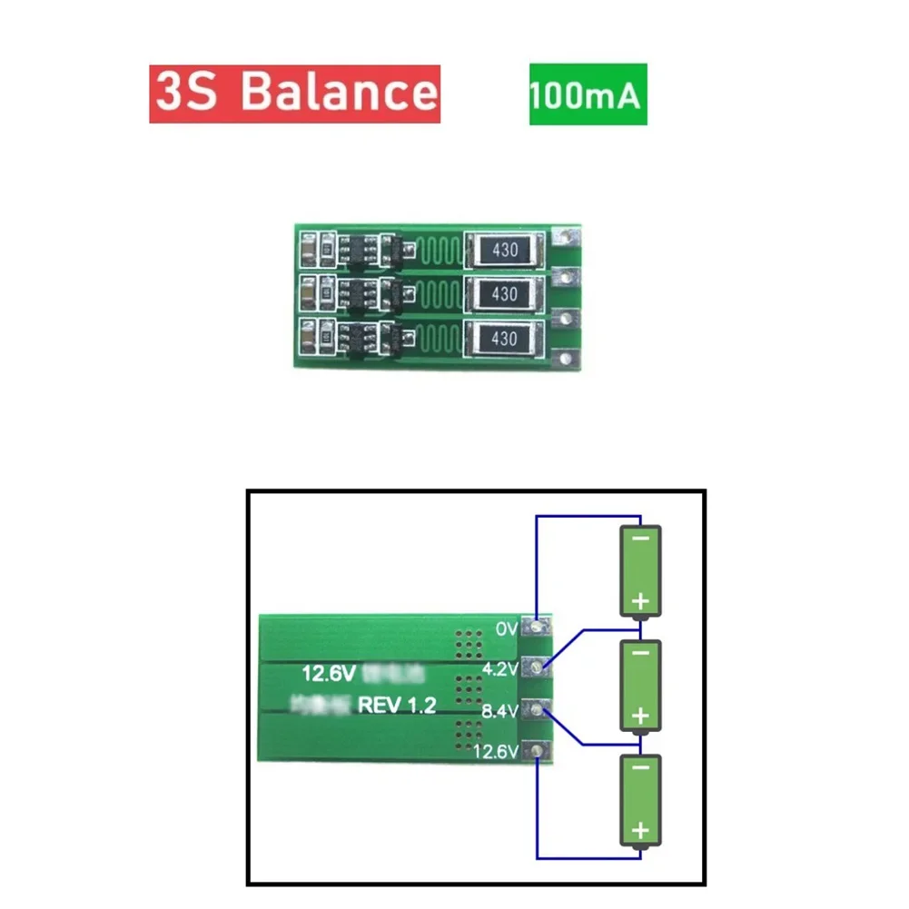 Applicable Scope Li Ion Battery S Applicable Scope V Balance Board Charging Voltage Continuous Discharge Current Balance Plate