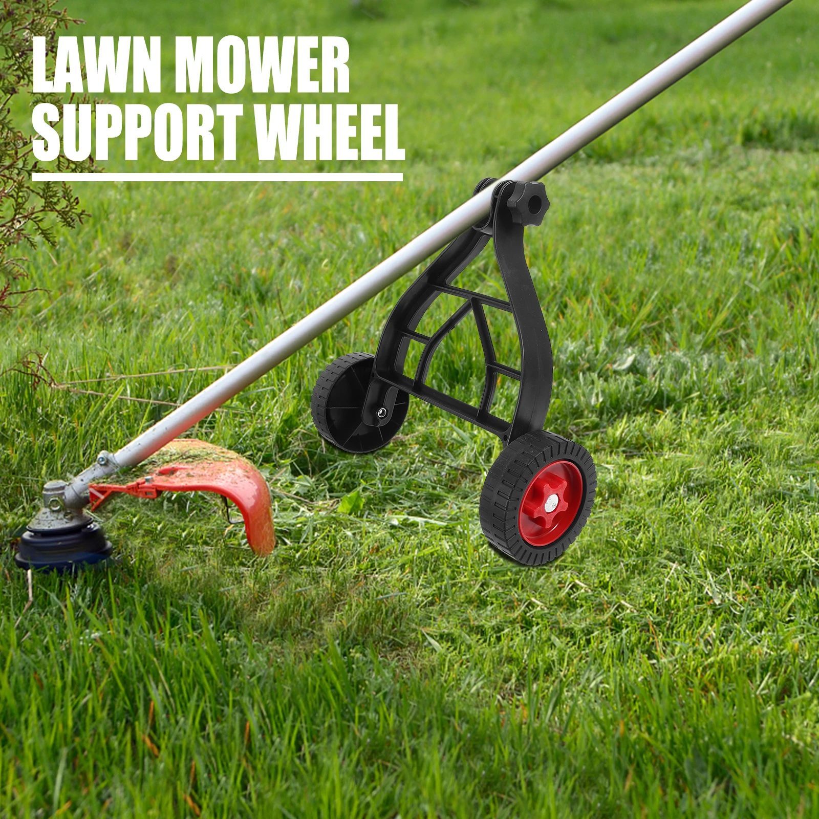 

Lawn Mower Support Wheel Durable Silent Auxiliary Trimmer Garden Tools Parts Hand Truck Rubber Wheel Hoe Machine Replacement