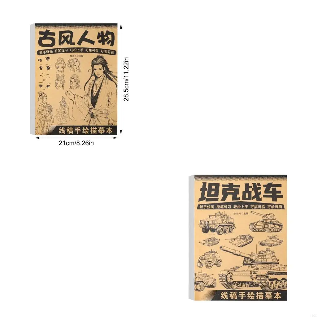 Animes Character Line Comics Drawing Pad With Multiple Templates For Students And Art Enthusiasts D5QC