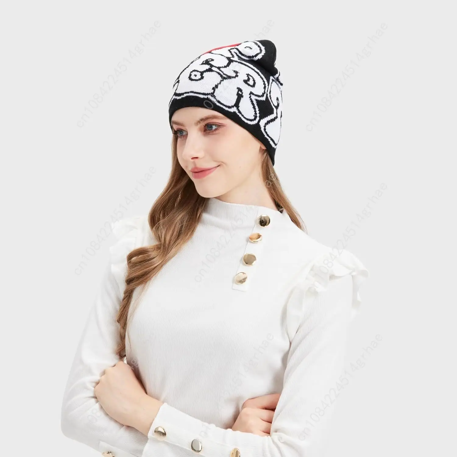 Cappello a cuffia Y2K per uomo e donna Berretto invernale morbido ed elasticizzato alla moda, accessorio lavorato a maglia caldo e confortevole per la stagione fredda