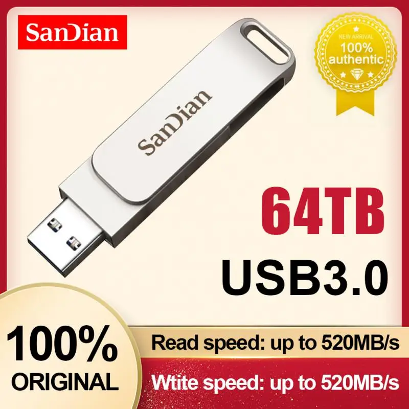 USB флеш-накопитель, 64 ТБ, 32 ТБ, 16 Тб, USB 3,0