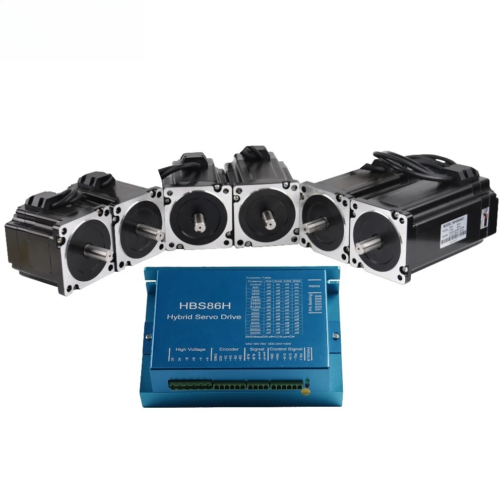 

Kit Cnc 3 4 5 Axis 2 Phase Nema 34 Closed Loop Stepper Motor Kit Nema 34 With Encoder 8.5Nm 12Nm Close Loop Hybrid Set