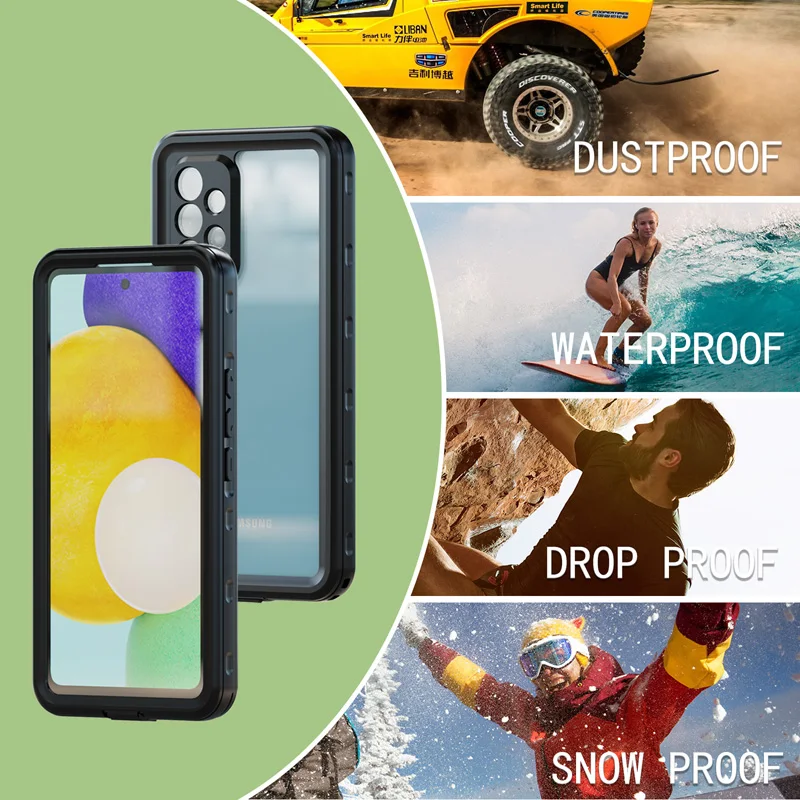 IP68 3 Meter Waterproof Case For Samsung Galaxy A55 A54 A53 A35 A34 A32 A15 A14 A52 A51 Diving Swim Outdoor Sports Anti-fall