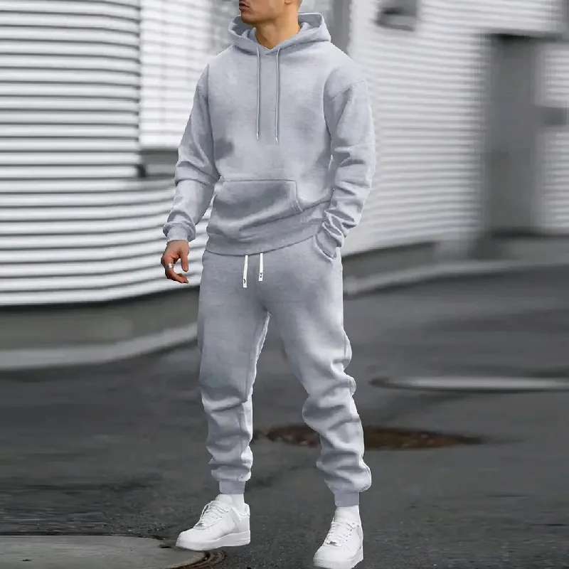 2026 popular two-piece men's sportswear jogging suit sportswear hooded sweatshirt zipper sweatshirt autumn and winter clothing