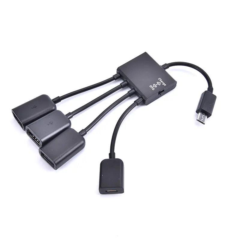Otg usbオス-usbマイクロメスアダプターハブ、type-cケーブル