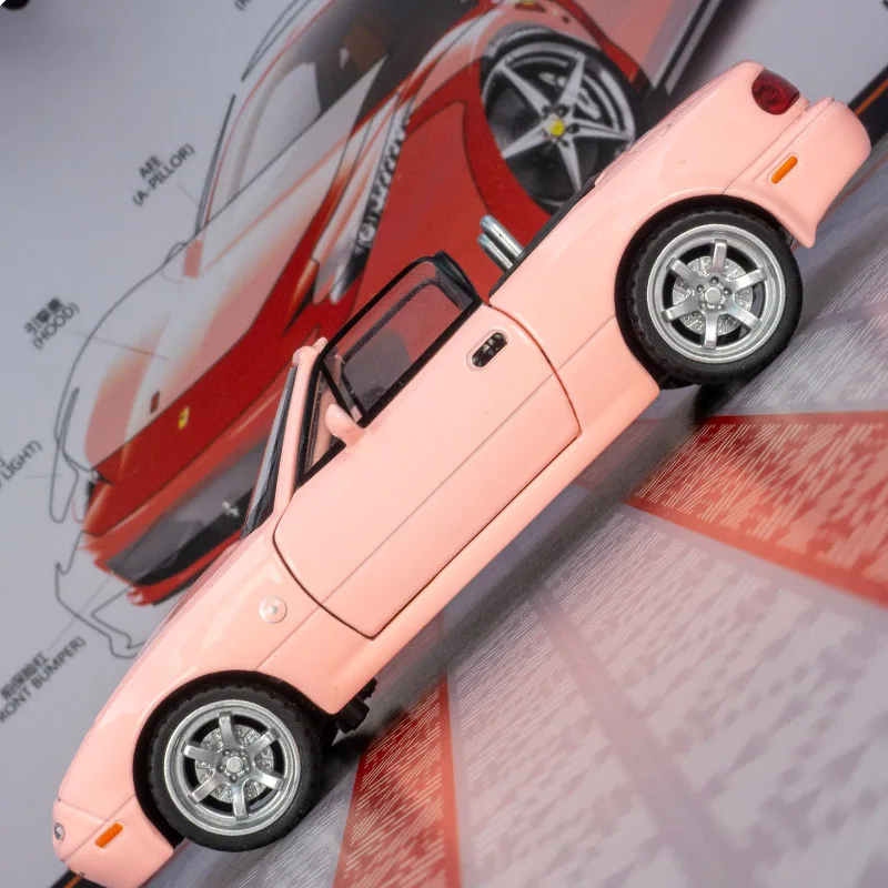 1:32 Mazda MX-5 alliage modèle de voiture de sport voiture acousto-optique retirer métal jouet voiture cadeau peut être donné comme cadeau d'anniversaire aux amis