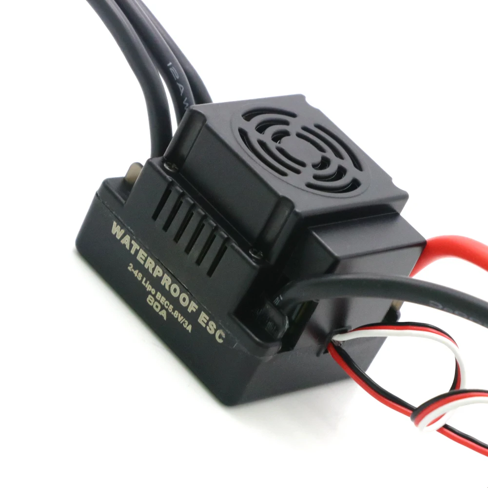 Rc 80A Brushless ESC elektrik, kontroler kecepatan dengan 5.8V / 3A SBEC 2-4S kartu Programe untuk mobil RC 1/8 1:8