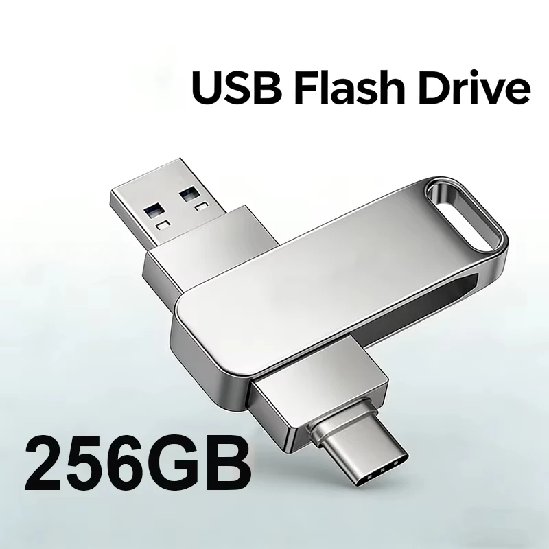 Lenovo USB3.2 USB-Stick 512GB OTG Pen Drive Hochgeschwindigkeits-Typ-C-Flash-Laufwerk Echte Kapazität Metall-Pendrive für Telefon und Computer