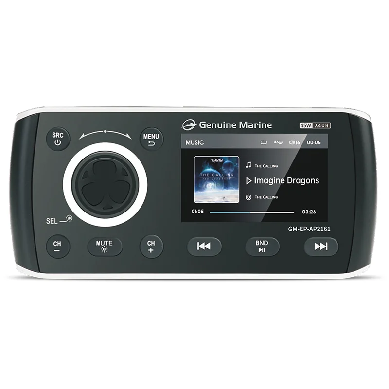Waterproof Marine Stereo Receiver Built-in Bluetooth FM Radio USB MP3 Player with Wired Remote Control for Boat Yacht