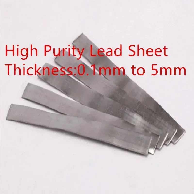 High Purity 99.99% Pb Sheet 1.0 2.0 3.0mm Thick Pure Lead Plate Lab Research Test Raw Material