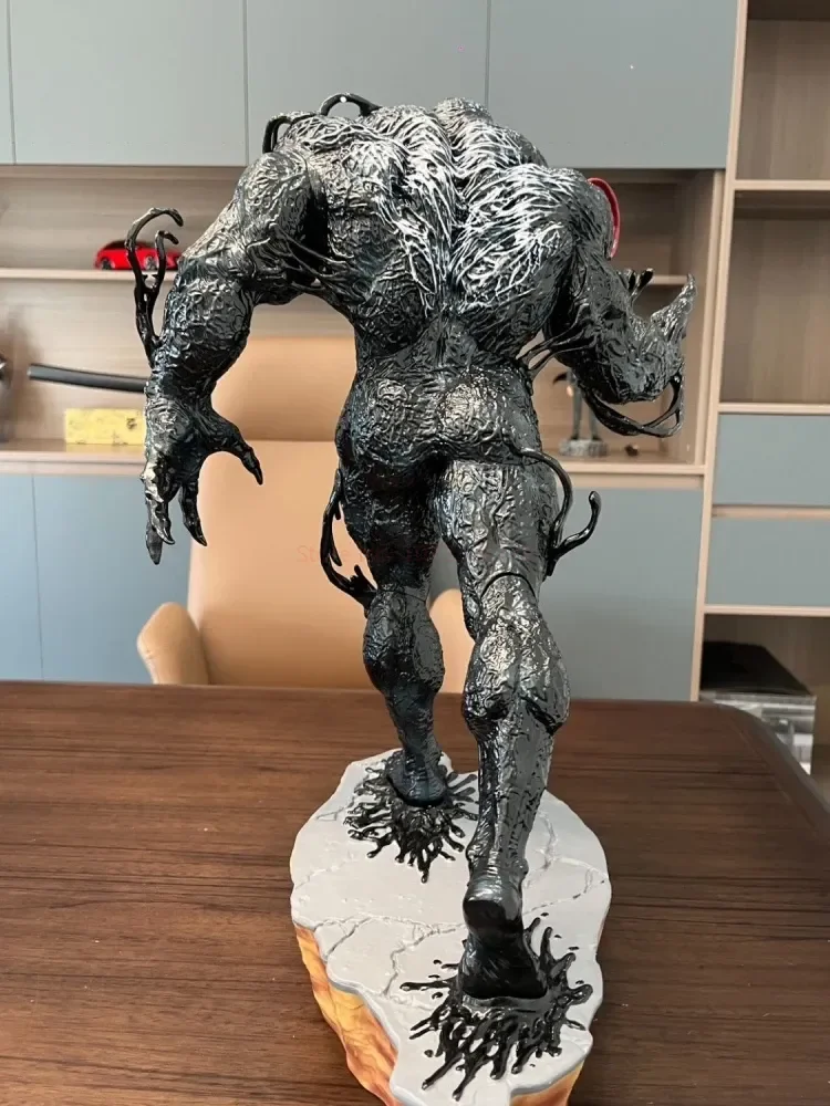 Figura de Venom de Marvel de 50cm, modelo personalizado de muñecas de gran tamaño, figura de acción decorativa coleccionable, juguete Gif para adultos y niños, 1/3