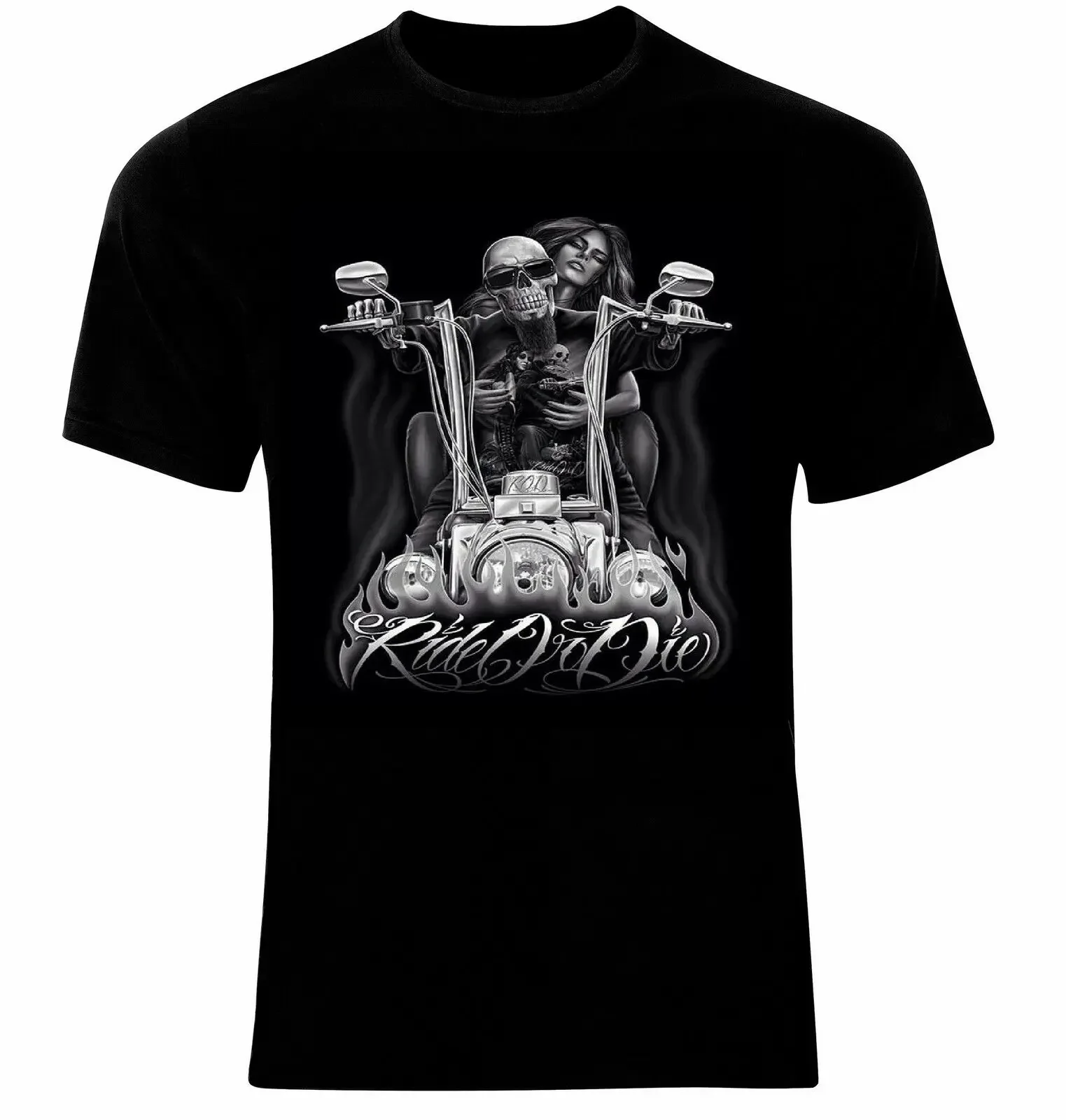 

Motorrad Biker Rocker Skull Ride Or Die T-Shirt. Summer Cotton Short Sleeve O-Neck Mens T Shirt New S-3XL