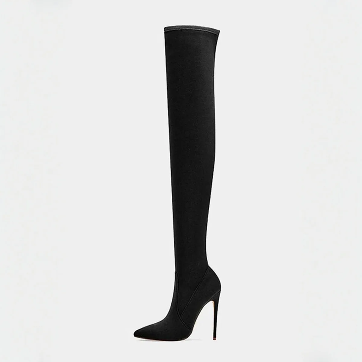 

Arden Furtado Elastic boots over the knee boots stiletto heel fashion Pointed toe Super high boots for Sexy skinny legs